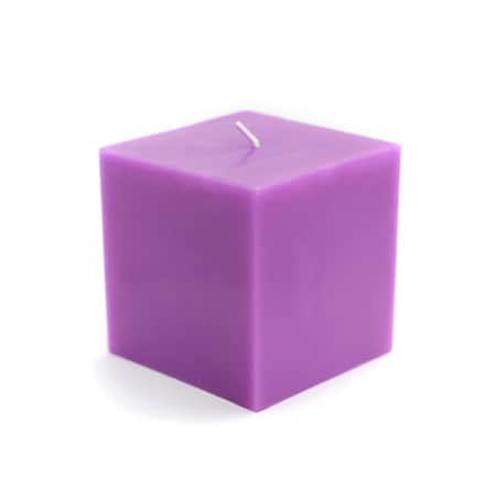 Zest Candle CPZ-133-12 3 x 3 in. Purple Square Pillar Candles, 12PK CPZ-133_12